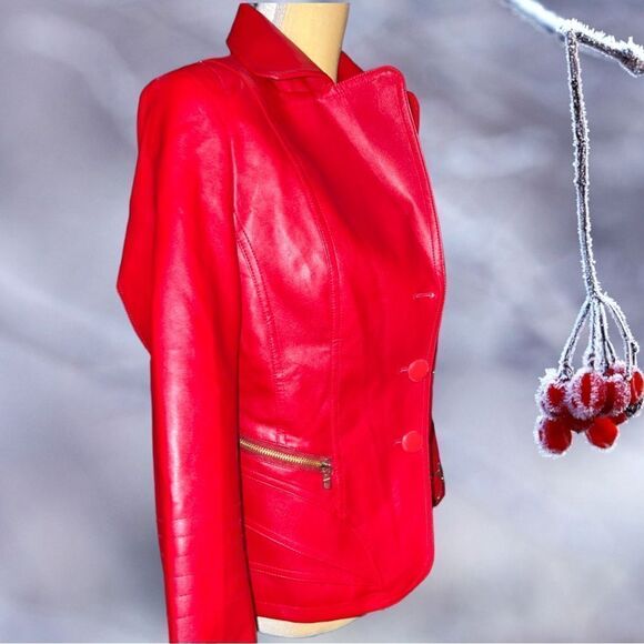 Yijia Meiyi red leather revamped jacket! - Picture 12 of 13
